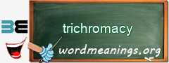 WordMeaning blackboard for trichromacy